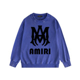 Amiri washed sweatshirt large simple logo printing washed distressed sweatshirt