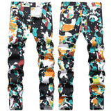 Mens Fashion Jeans Color blocks 1310#