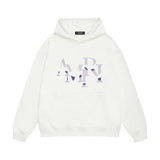 Amiri hoodie metallic glossy letter print