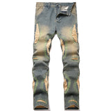 Mens Fashion Jeans Damaging embroidery 5717#