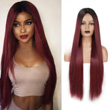 Women's Wigs Middle Part Straight Lace Front Wig