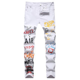 Mens Fashion Jeans Street graffiti style 5601# 5608#