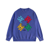 Amiri washed sweatshirt color block simple label set printing washed and distressed