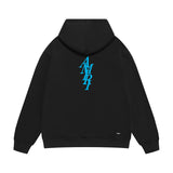 Amiri hoodie vertical small overlapping letterprinting