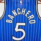 NBA Jerseys Season 19, Magic, Retro, Striped Blue No. 5, Class Cairo