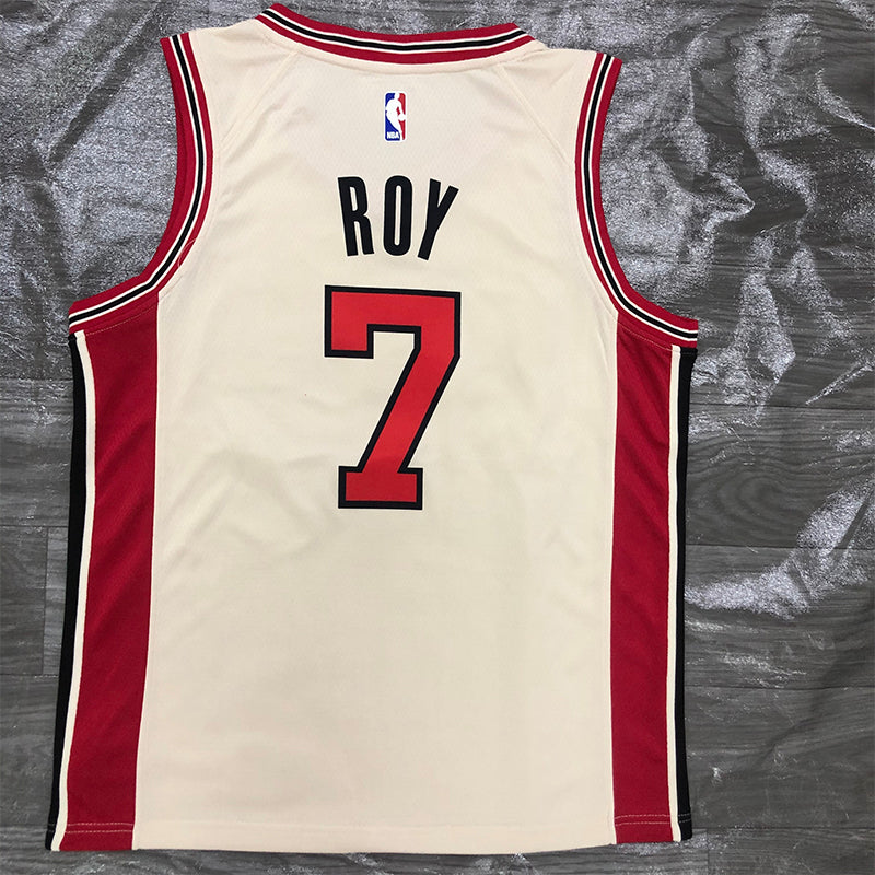 NBA Jerseys Trailblazer, Off White 7, Roy