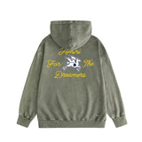 Amiri washed hoodie yellow letter pegasus distressed print