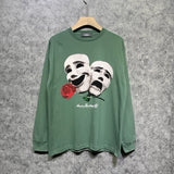 Amiri long sleeve shirts double-sided rose printing