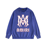 Amiri washed sweatshirt cashew flower large simple label printing washed and distressed