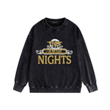 Amiri washed sweatshirt earth letterprinting washed and distressed