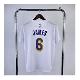 NBA Jerseys Lakers, white size 6, quick-drying short sleeves
