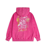 Amiri washed hoodie hollywood golden dragon printing distressed printing