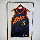 NBA Jerseys 24 season, Thunder, City 3, Giddy