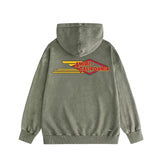 Amiri washed hoodie eagle distressed print