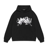 Amiri hoodie colorless floral print