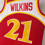NBA Jerseys MN Hot Pressed Retro Jersey SW Eagles 8586 Season, Red No. 21, Wilkins