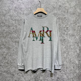 Amiri long sleeve shirts rainbow letter printing