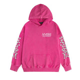 Amiri washed hoodie new bone sleeves distressed printing