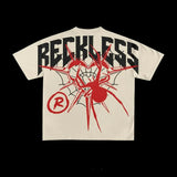 Street Unisex T-shirt Spider Pattern Street Tee