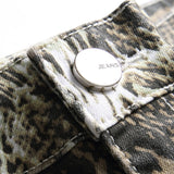 Mens Fashion Jeans Wrinkled snake pattern 583#