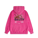 Amiri washed hoodie letter tiger washed distressed printing