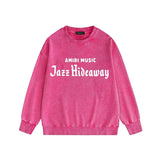 Amiri washed sweatshirt music letterprinting washed and distressed