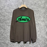 Amiri long sleeve shirts oval letterprinting