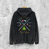 Amiri washed hoodie billiard cue washed distressed printing