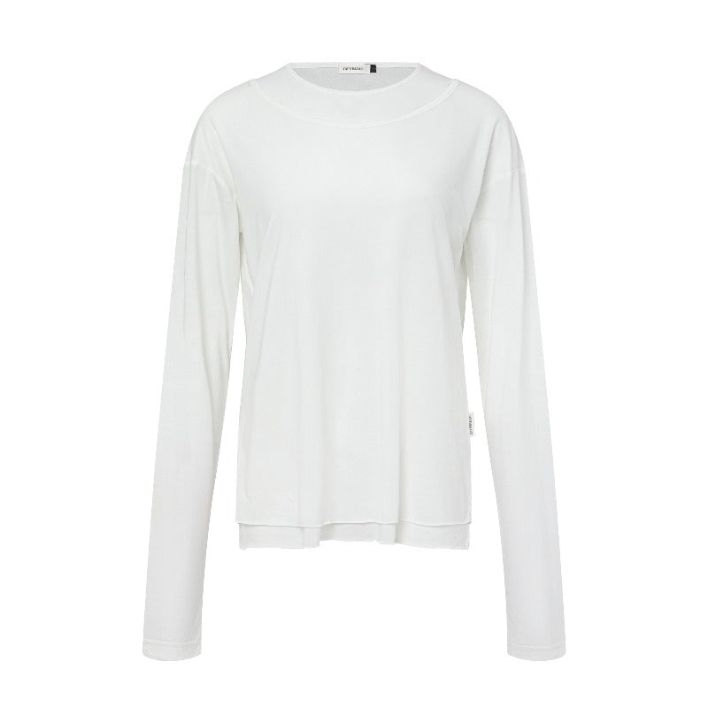 Men long sleeved shirt retro bottom shirt pure color silm deconstructed pleated men's