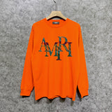 Amiri long sleeve shirts rainbow letter printing