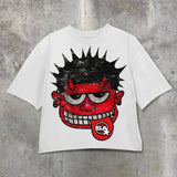 Street Unisex T-shirt Y2K Hip Hop Alphabet Vintage Cross Graphics