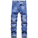 Mens Fashion Jeans Chain embroidery S8261#