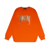 Amiri long sleeve shirts splash paint skeleton printing