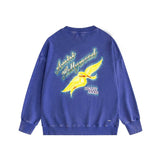 Amiri washed sweatshirt star point wings printing washed and distressed