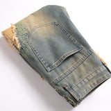 Mens Fashion Jeans Destroy embroidery thread balls 5721#