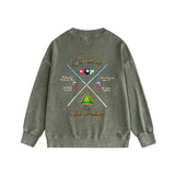 Amiri washed sweatshirt billiard cue printing washed and distressed