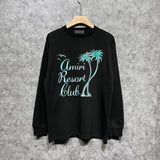 Amiri long sleeve shirts coconut tree bird printing