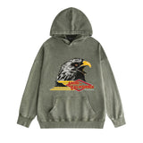 Amiri washed hoodie eagle distressed print