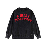 Amiri washed sweatshirt hollywood pure letterprinting washed and distressed