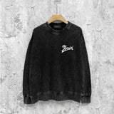 Amiri washed sweatshirt oblique letterprinting washed and distressed