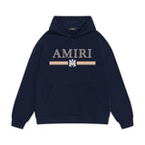 Amiri hoodie colorfulletter horizontal strip printing