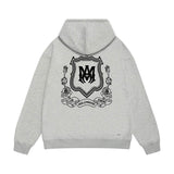 Amiri hoodie flower shield printing