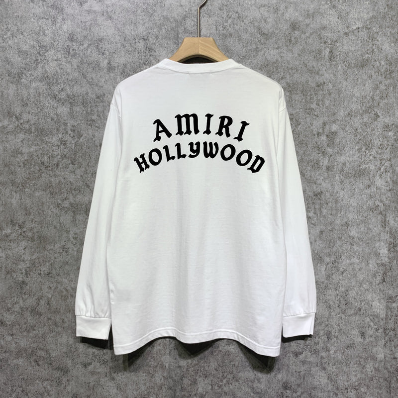 Amiri long sleeve shirts hollywood pure letterprinting