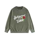 Amiri washed sweatshirt hollywood rose printing washed and distressed