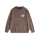 Amiri washed sweatshirt star shield printed washed and distressed