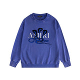 Amiri washed sweatshirt new font cobra print washed old