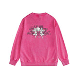 Amiri washed sweatshirt alphabet angel ball print washed old