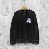 Amiri washed sweatshirt five-star rose printing washed and distressed