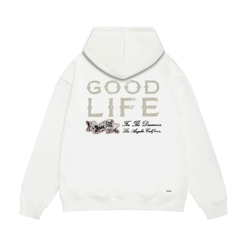 Amiri hoodie with distressed text printing