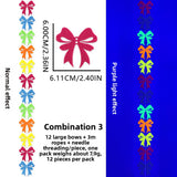 Themed Party Supplies Fluorescent Felt Garland – 3M DIY Hanging Banner for Birthday, Wedding & Party Wall Decorations (12pcs)